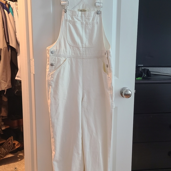 Madewell White Denim Overalls - Picture 3 of 9